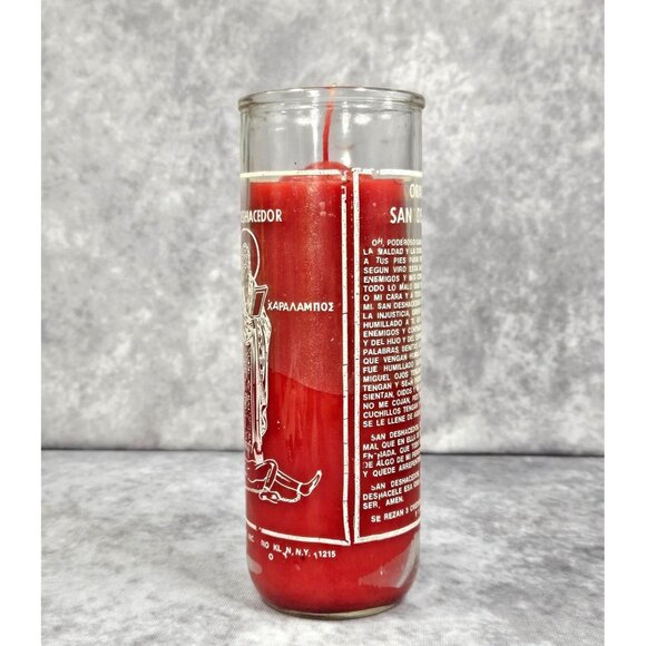 Prayer to Saint Undoer San Deshacedor Red Glass Candle Botanica Shamanic 8.5" - Picture 6 of 9